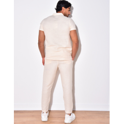 Ensemble pantalon et t-shirt en lin Ensemble pantalon et t-shirt en lin
