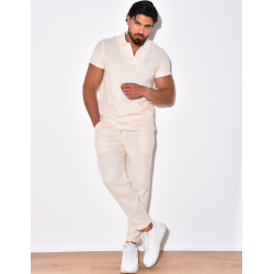 Ensemble pantalon et t-shirt en lin Ensemble pantalon et t-shirt en lin