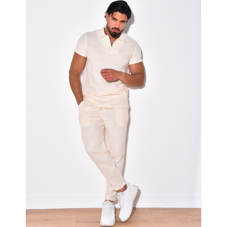 Ensemble pantalon et t-shirt en lin Ensemble pantalon et t-shirt en lin