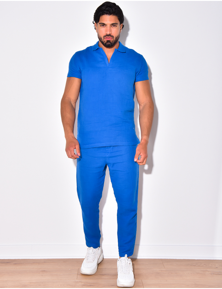 Ensembe pantalon et t-shirt en lin Ensembe pantalon et t-shirt en lin