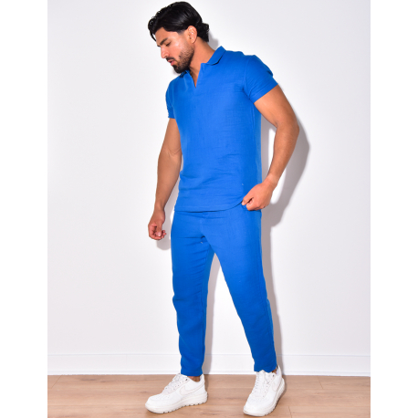 Ensembe pantalon et t-shirt en lin Ensembe pantalon et t-shirt en lin