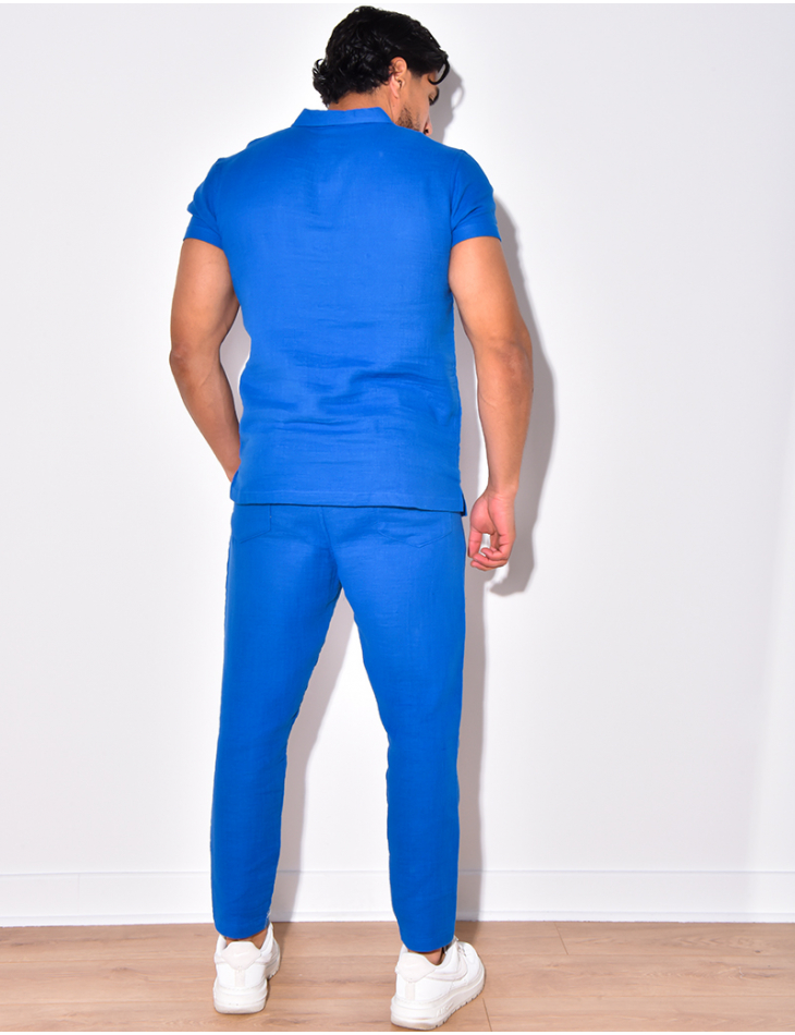 Ensembe pantalon et t-shirt en lin Ensembe pantalon et t-shirt en lin