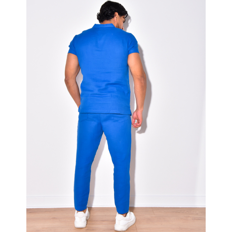 Ensembe pantalon et t-shirt en lin Ensembe pantalon et t-shirt en lin