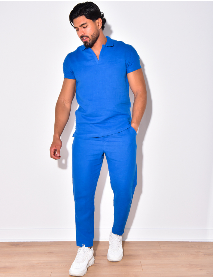 Ensembe pantalon et t-shirt en lin Ensembe pantalon et t-shirt en lin