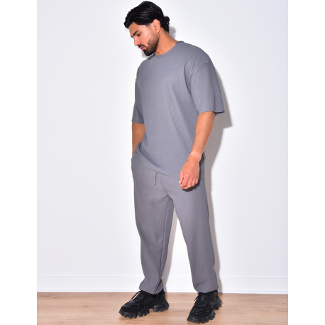 Ensemble pantalon et t-shirt côtelé Ensemble pantalon et t-shirt côtelé