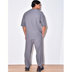 Ensemble pantalon et t-shirt côtelé Ensemble pantalon et t-shirt côtelé