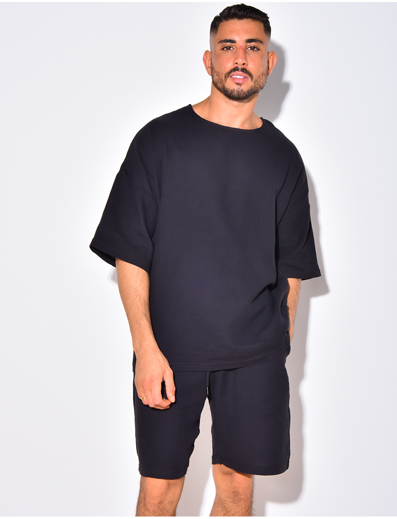 Oversized T-shirt and shorts set