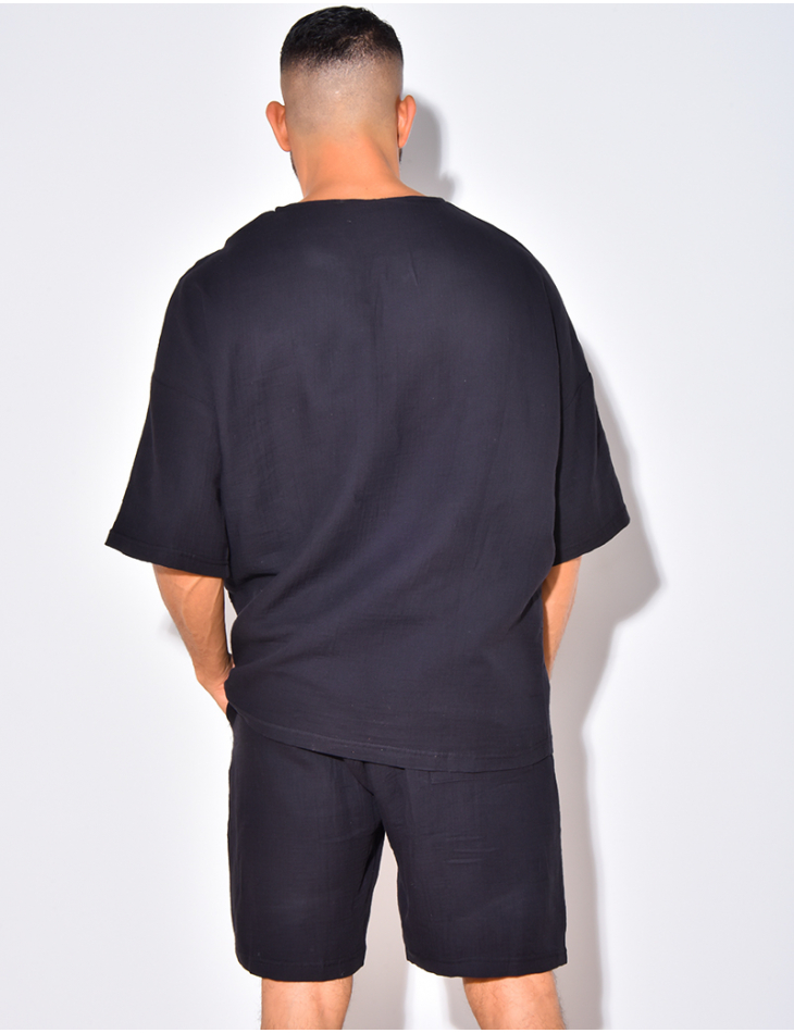 Ensemble short et t-shirt fin oversize Ensemble short et t-shirt fin oversize