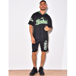 Ensemble short et t-shirt à boutonner