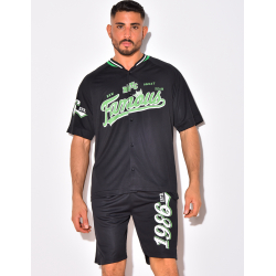 Ensemble short et t-shirt à boutonner