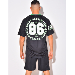 Ensemble short et t-shirt à boutonner