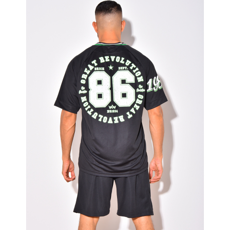 Ensemble short et t-shirt à boutonner