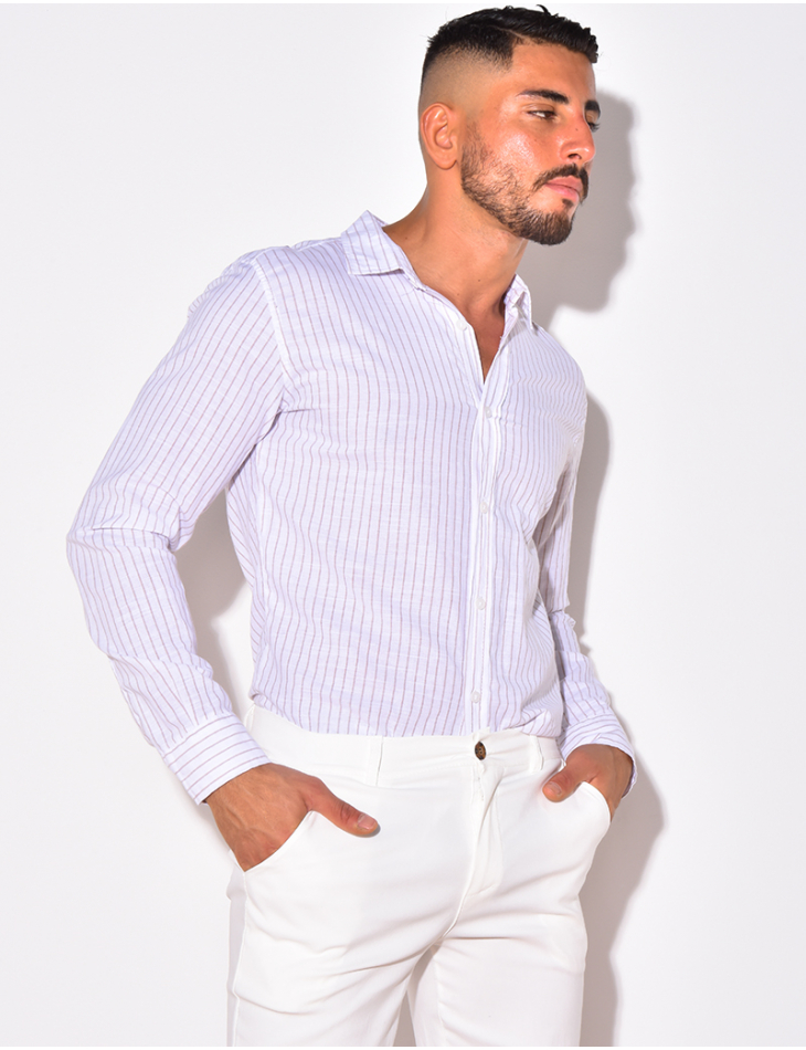 Chemise à rayures manches longue Chemise à rayures manches longue