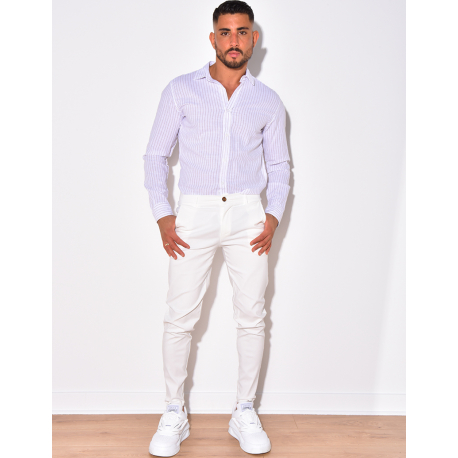 Chemise à rayures manches longue Chemise à rayures manches longue