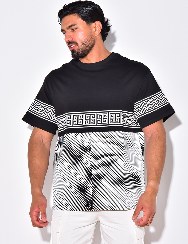 T-shirt oversize à formes géométrique