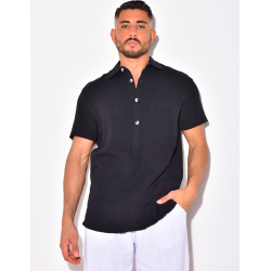 T-shirt à boutonner manches courte à poches T-shirt à boutonner manches courte à poches