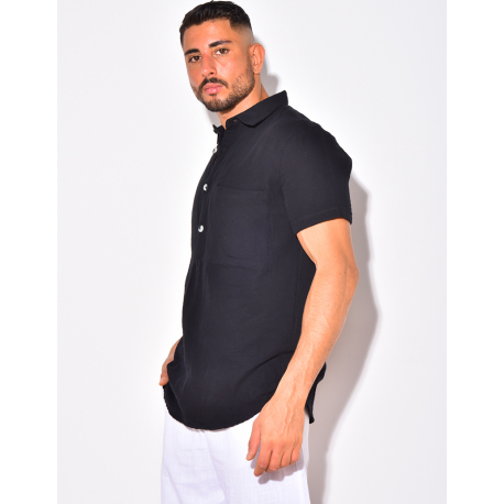 T-shirt à boutonner manches courte à poches T-shirt à boutonner manches courte à poches