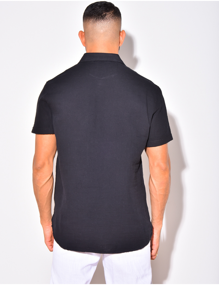 T-shirt à boutonner manches courte à poches T-shirt à boutonner manches courte à poches
