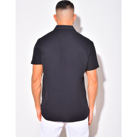 T-shirt à boutonner manches courte à poches T-shirt à boutonner manches courte à poches