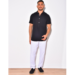 T-shirt à boutonner manches courte à poches T-shirt à boutonner manches courte à poches