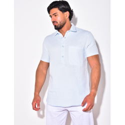 T-shirt à boutonner manches courte à poches T-shirt à boutonner manches courte à poches