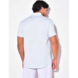 T-shirt à boutonner manches courte à poches T-shirt à boutonner manches courte à poches