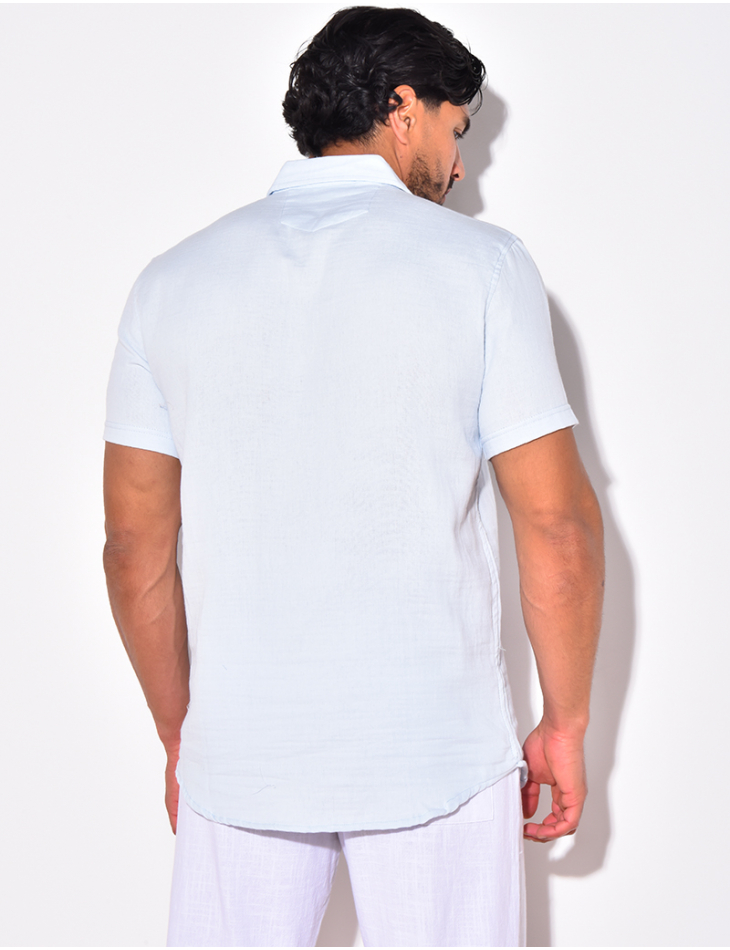 T-shirt à boutonner manches courte à poches T-shirt à boutonner manches courte à poches