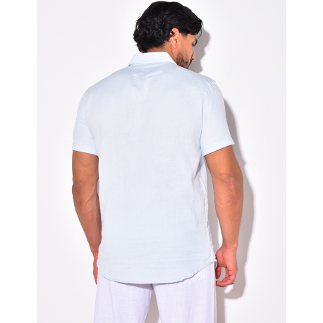 T-shirt à boutonner manches courte à poches T-shirt à boutonner manches courte à poches