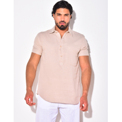 T-shirt à boutonner manches courte à poches T-shirt à boutonner manches courte à poches