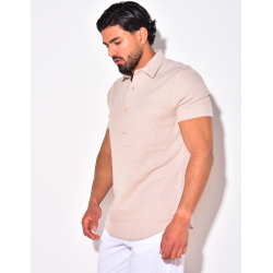 T-shirt à boutonner manches courte à poches T-shirt à boutonner manches courte à poches