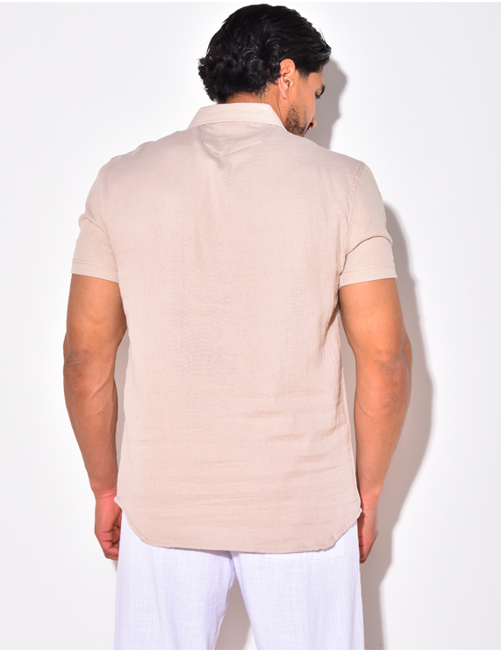 T-shirt à boutonner manches courte à poches T-shirt à boutonner manches courte à poches
