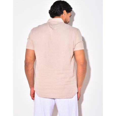 T-shirt à boutonner manches courte à poches T-shirt à boutonner manches courte à poches