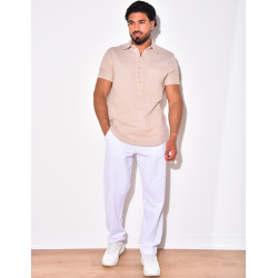 T-shirt à boutonner manches courte à poches T-shirt à boutonner manches courte à poches