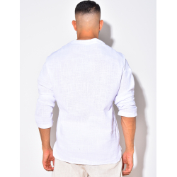 T-shirt manches longues uni avec cordelette T-shirt manches longues uni avec cordelette