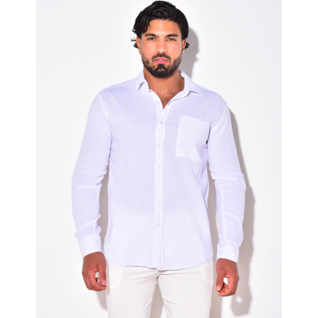 Chemise manches longues à poches