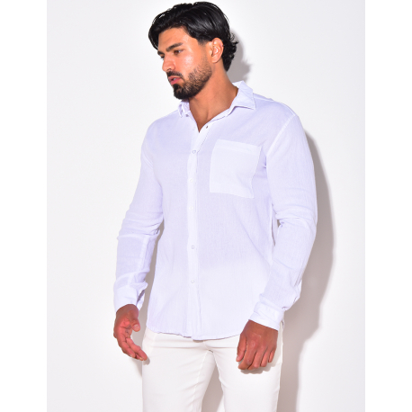 Chemise manches longues à poches