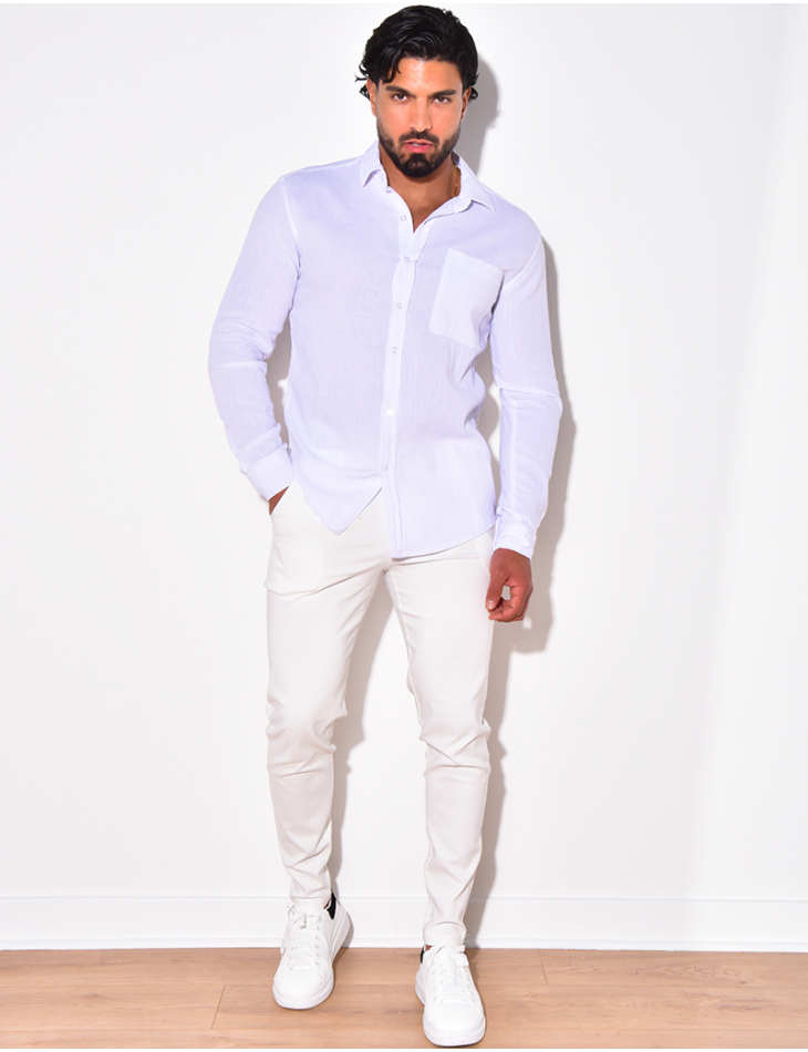 Chemise manches longues à poches