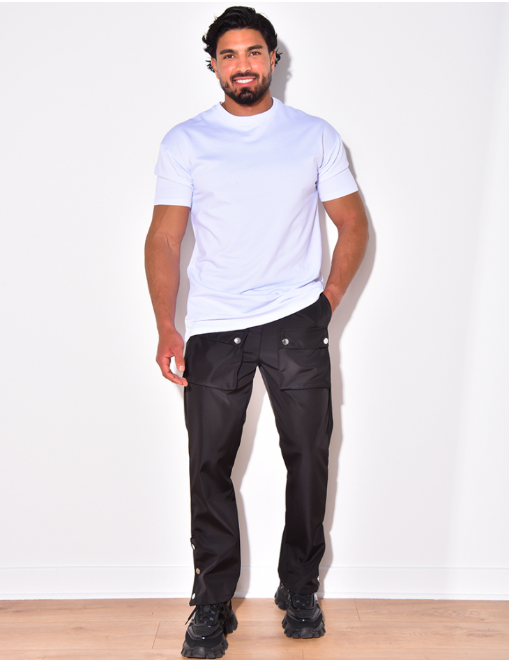 Pantalon à poches à boutons pressions