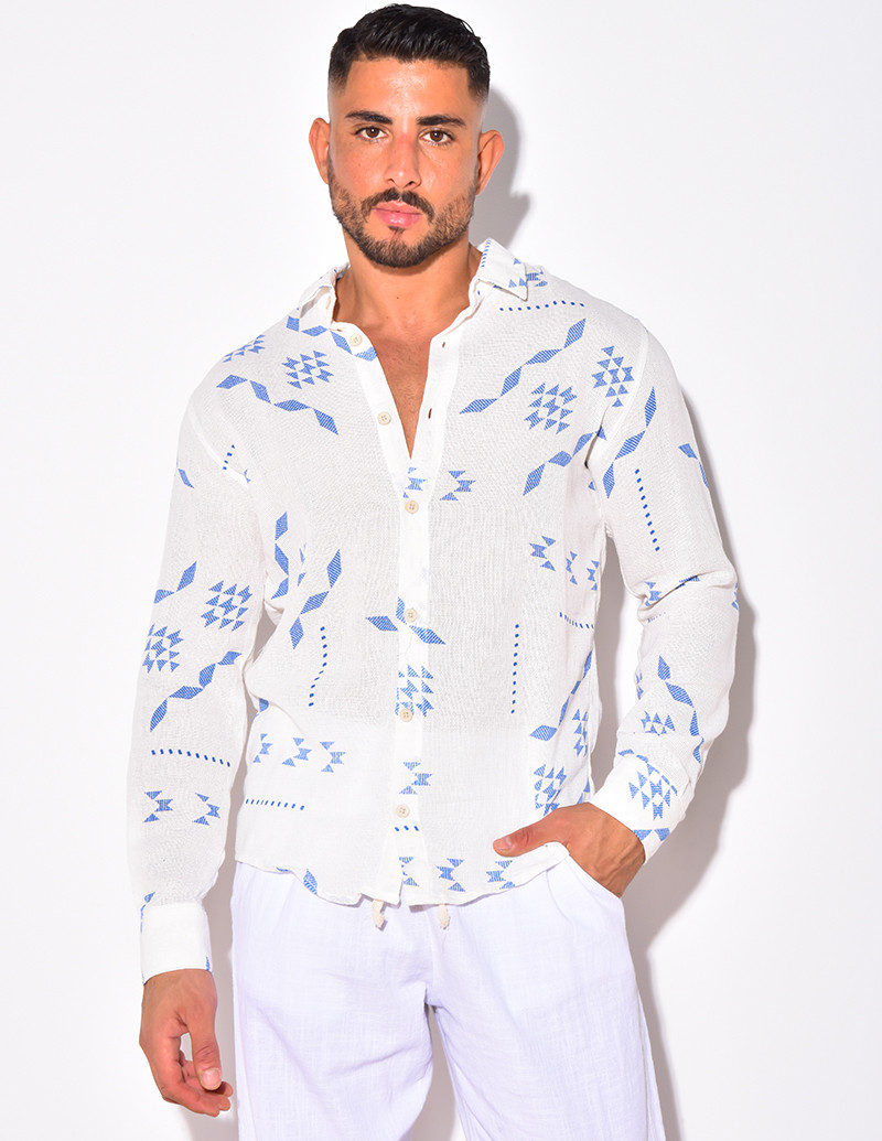 Chemise à motif aztéque 