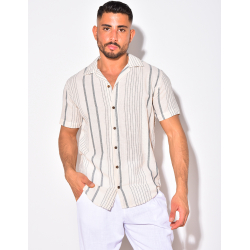 Chemise à rayures manches courte Chemise à rayures manches courte