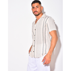 Chemise à rayures manches courte Chemise à rayures manches courte