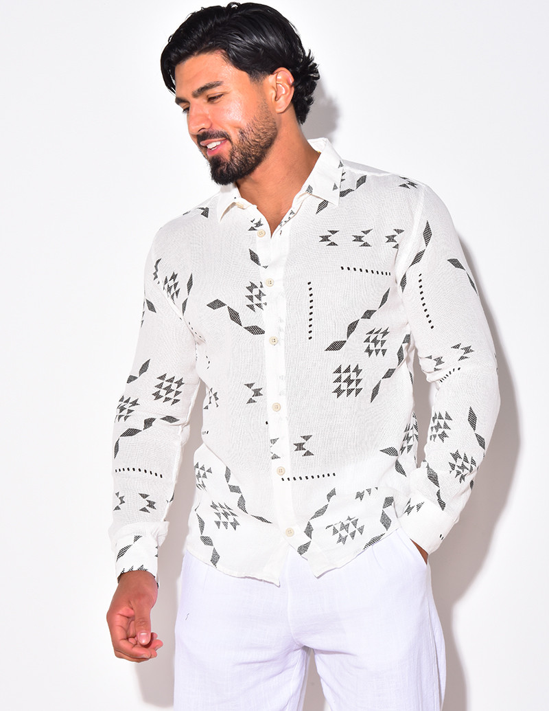 Chemise à motif aztéque 