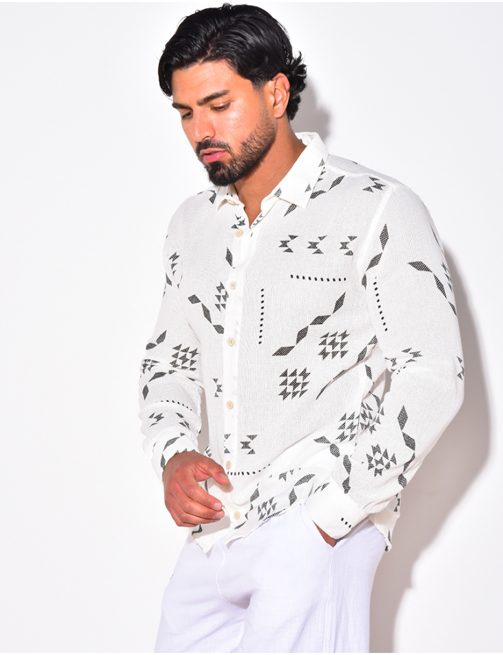 Chemise à motif aztéque  Chemise à motif aztéque