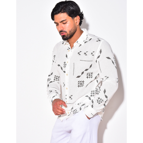 Chemise à motif aztéque  Chemise à motif aztéque
