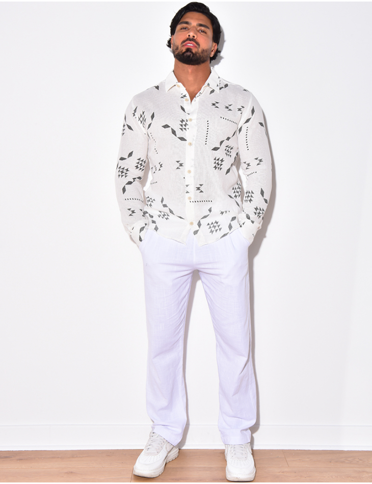 Chemise à motif aztéque  Chemise à motif aztéque