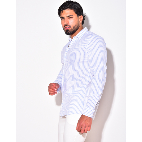 Chemise à rayures manches longue Chemise à rayures manches longue