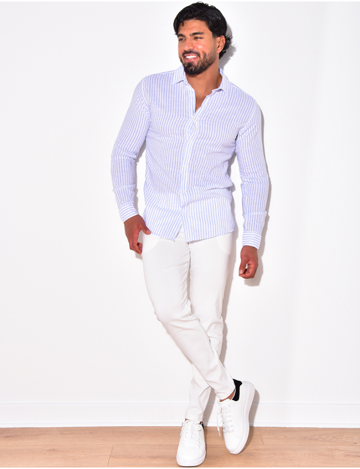 Chemise à rayures manches longue Chemise à rayures manches longue