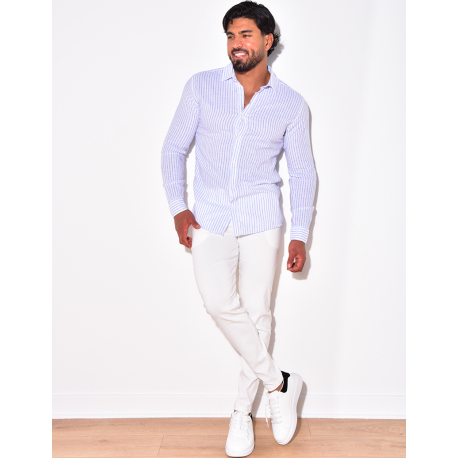 Chemise à rayures manches longue Chemise à rayures manches longue
