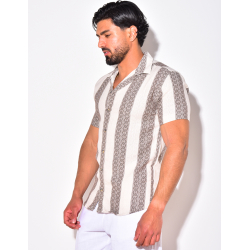 Chemise à bandes avec motifs Chemise à bandes avec motifs