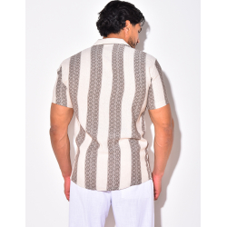Chemise à bandes avec motifs Chemise à bandes avec motifs